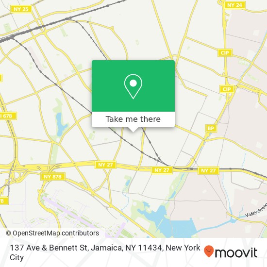 137 Ave & Bennett St, Jamaica, NY 11434 map