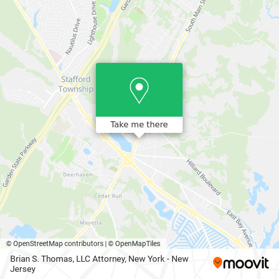 Brian S. Thomas, LLC Attorney map