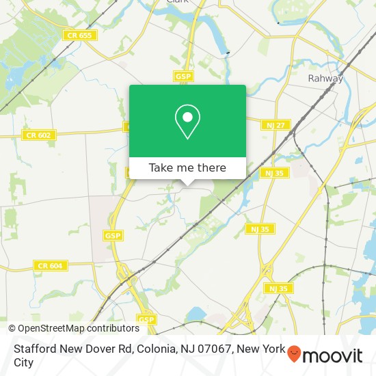Stafford New Dover Rd, Colonia, NJ 07067 map