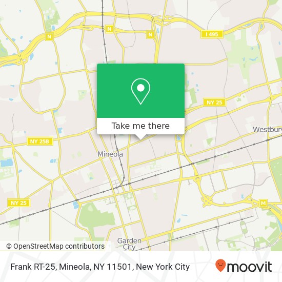 Frank RT-25, Mineola, NY 11501 map