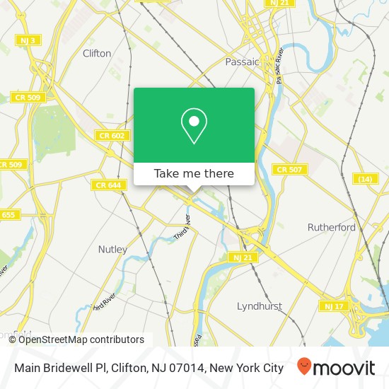 Mapa de Main Bridewell Pl, Clifton, NJ 07014