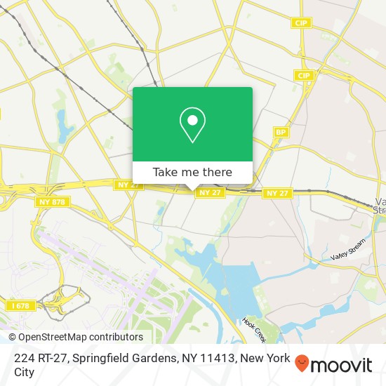 Mapa de 224 RT-27, Springfield Gardens, NY 11413