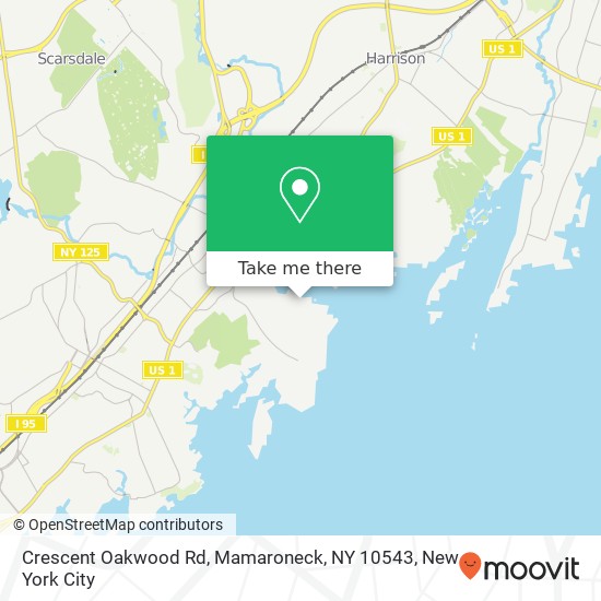 Mapa de Crescent Oakwood Rd, Mamaroneck, NY 10543