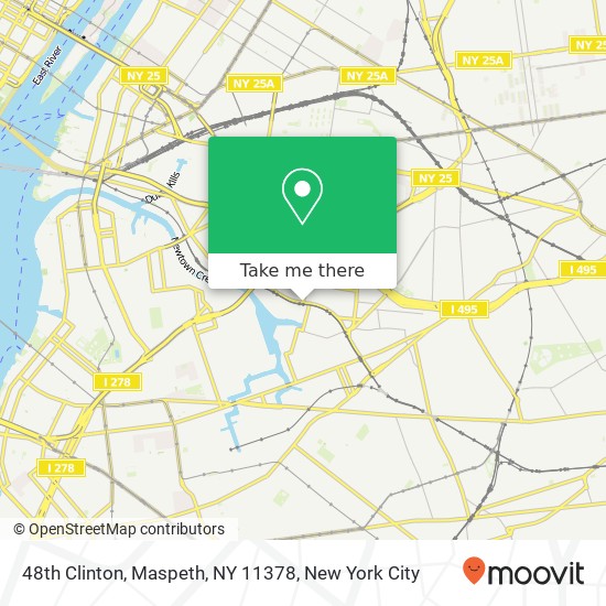 Mapa de 48th Clinton, Maspeth, NY 11378