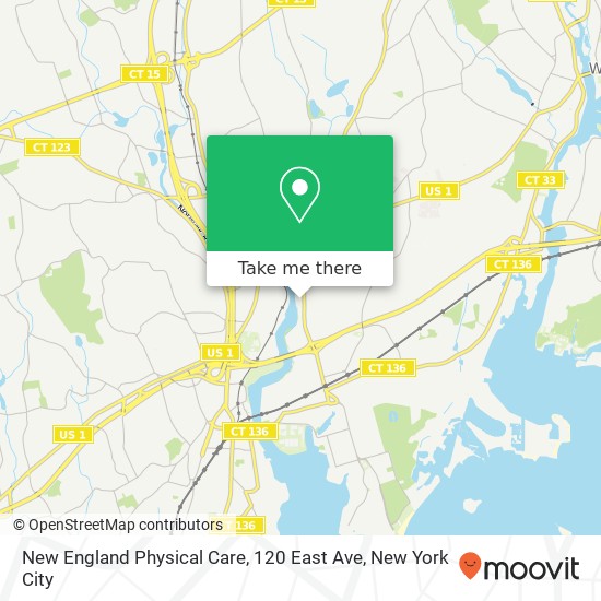 Mapa de New England Physical Care, 120 East Ave