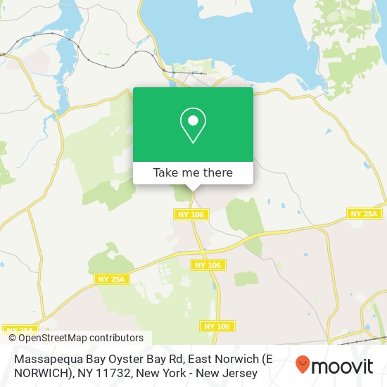 Mapa de Massapequa Bay Oyster Bay Rd, East Norwich (E NORWICH), NY 11732