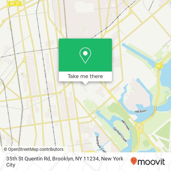 35th St Quentin Rd, Brooklyn, NY 11234 map