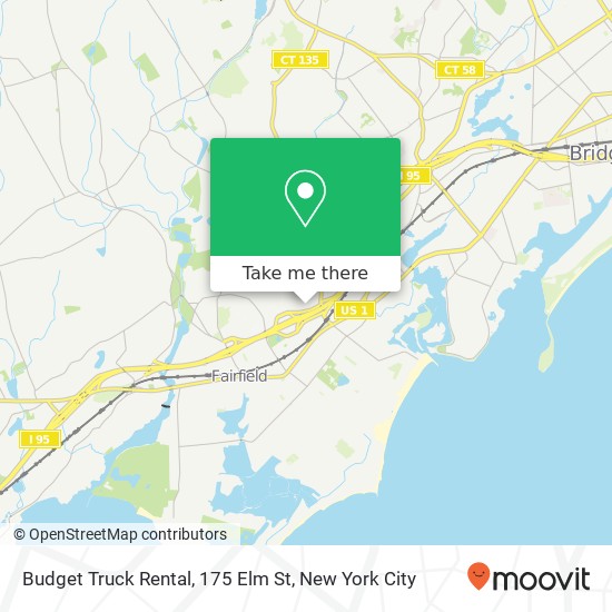 Budget Truck Rental, 175 Elm St map