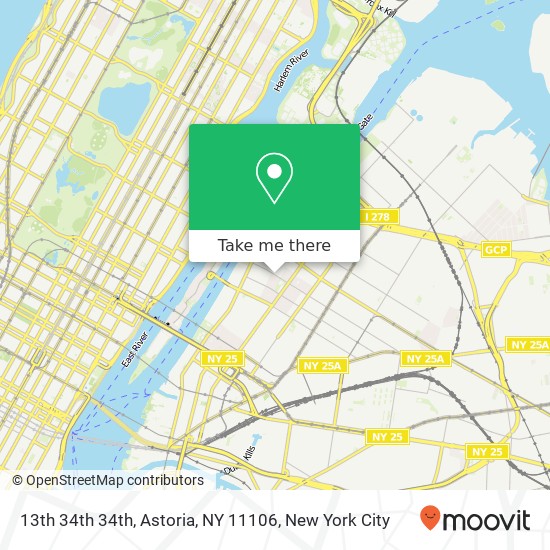 13th 34th 34th, Astoria, NY 11106 map