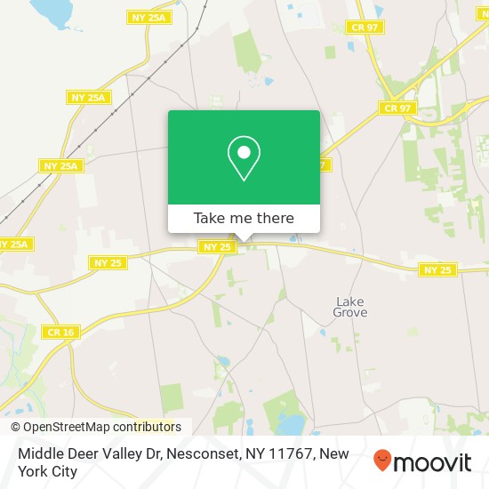 Mapa de Middle Deer Valley Dr, Nesconset, NY 11767