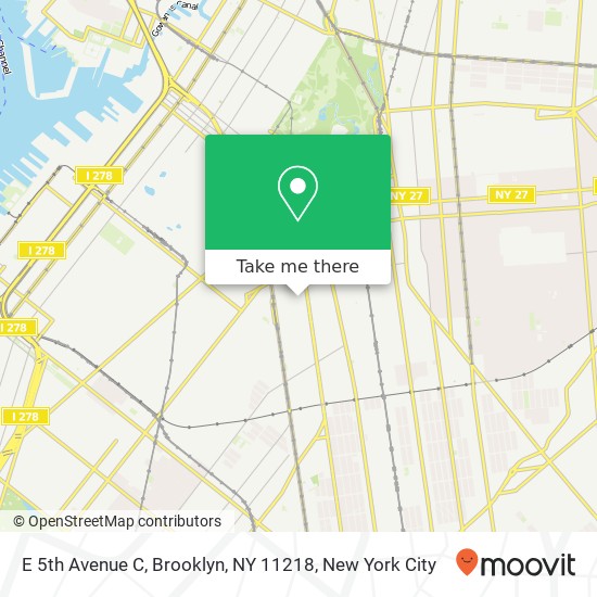 E 5th Avenue C, Brooklyn, NY 11218 map