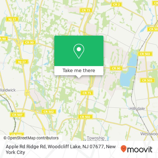 Apple Rd Ridge Rd, Woodcliff Lake, NJ 07677 map