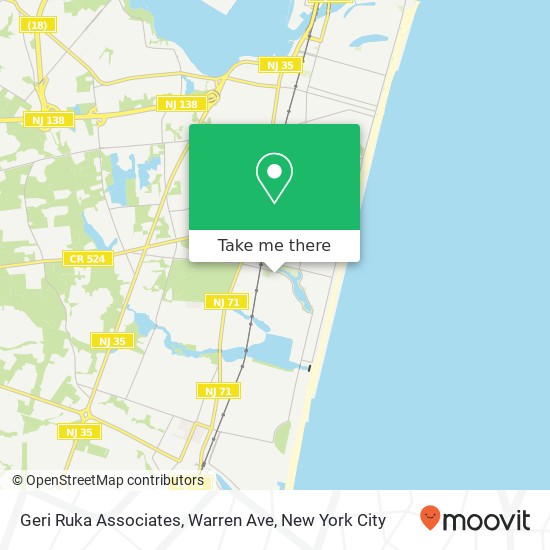 Mapa de Geri Ruka Associates, Warren Ave