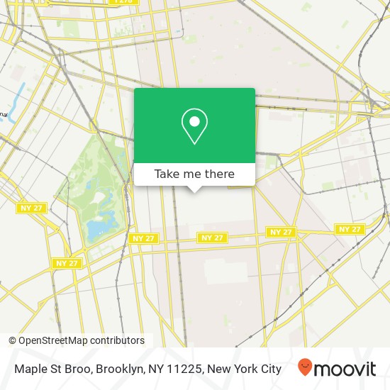 Mapa de Maple St Broo, Brooklyn, NY 11225