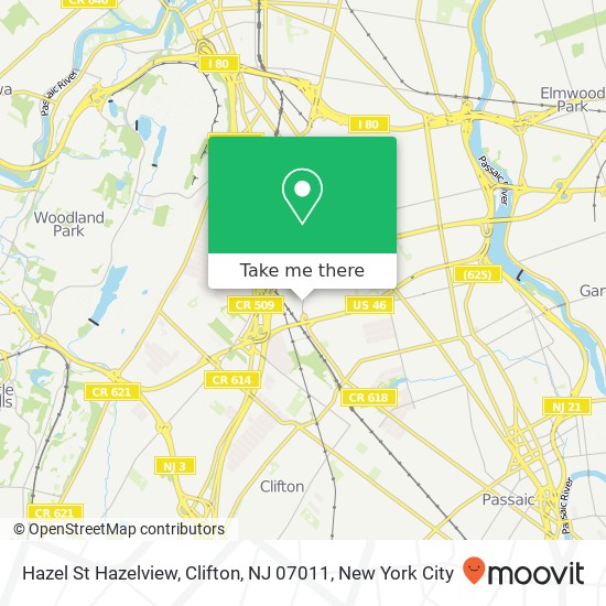 Hazel St Hazelview, Clifton, NJ 07011 map