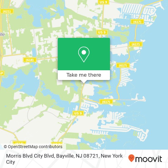 Mapa de Morris Blvd City Blvd, Bayville, NJ 08721