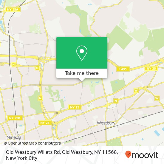 Mapa de Old Westbury Willets Rd, Old Westbury, NY 11568