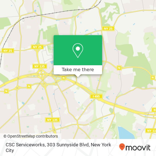 CSC Serviceworks, 303 Sunnyside Blvd map