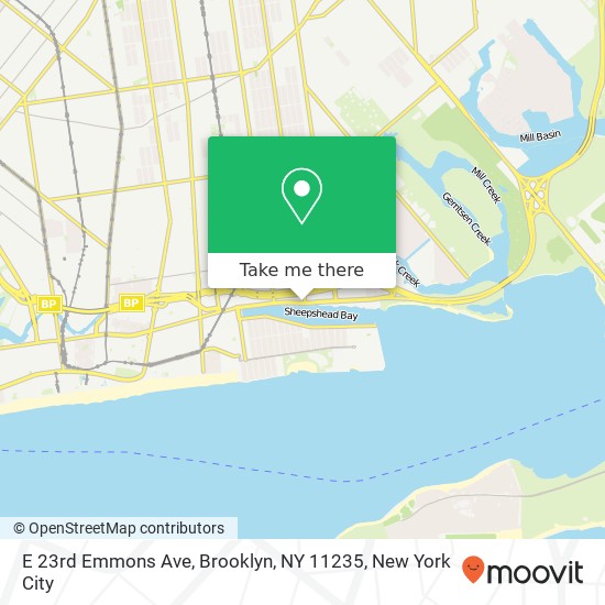 E 23rd Emmons Ave, Brooklyn, NY 11235 map