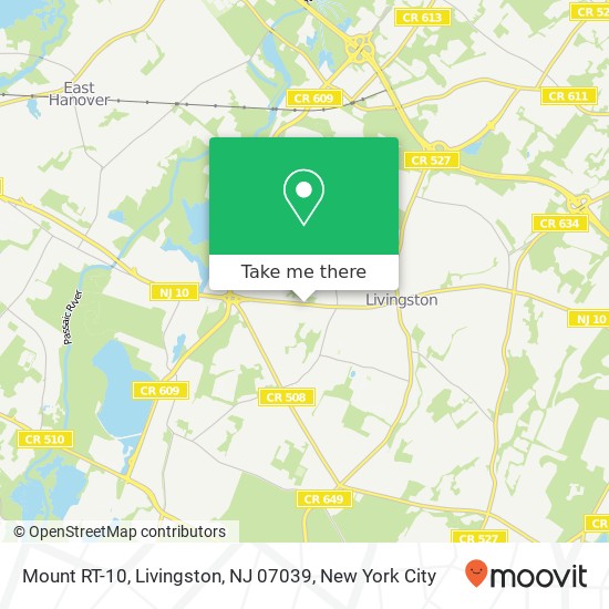 Mount RT-10, Livingston, NJ 07039 map