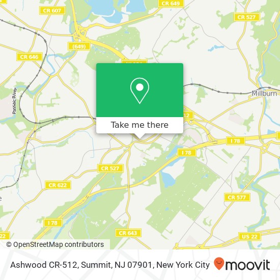 Ashwood CR-512, Summit, NJ 07901 map