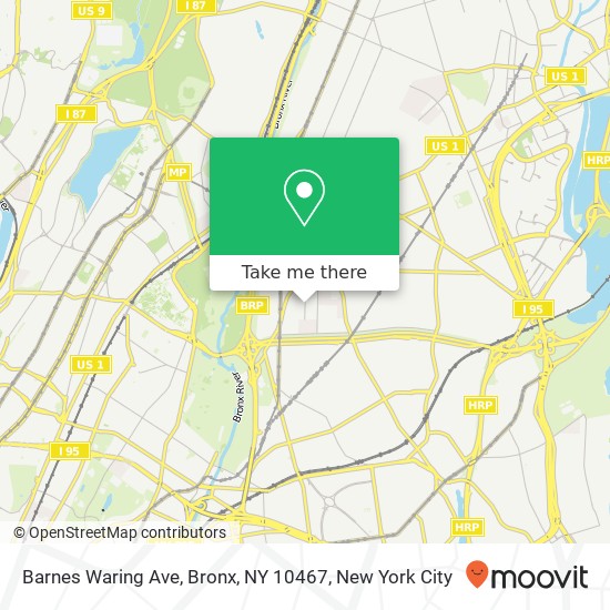 Mapa de Barnes Waring Ave, Bronx, NY 10467
