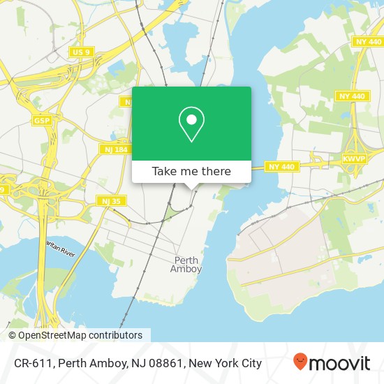 Mapa de CR-611, Perth Amboy, NJ 08861
