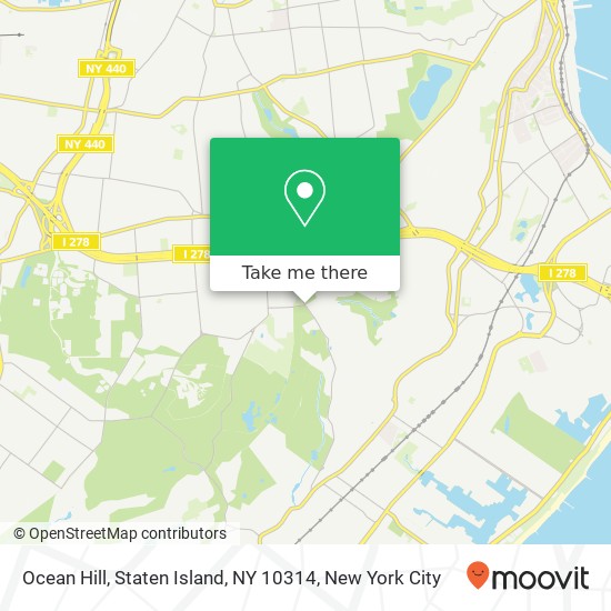 Mapa de Ocean Hill, Staten Island, NY 10314