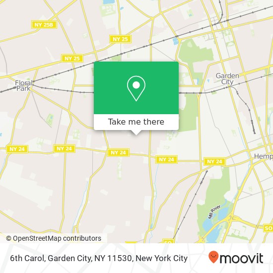 6th Carol, Garden City, NY 11530 map