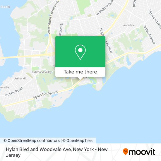 Hylan Blvd and Woodvale Ave map