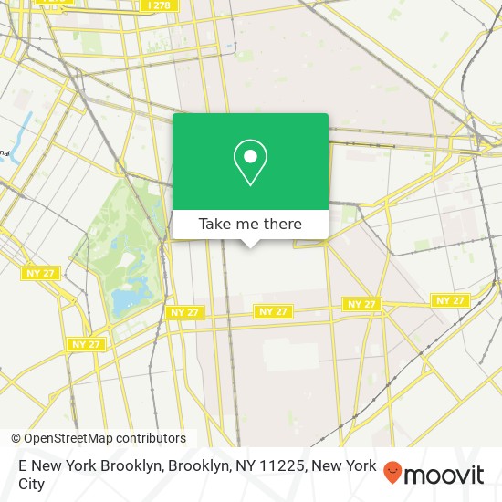Mapa de E New York Brooklyn, Brooklyn, NY 11225