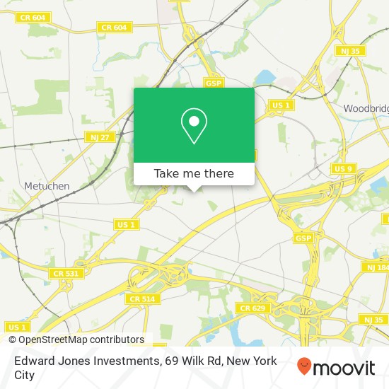 Mapa de Edward Jones Investments, 69 Wilk Rd