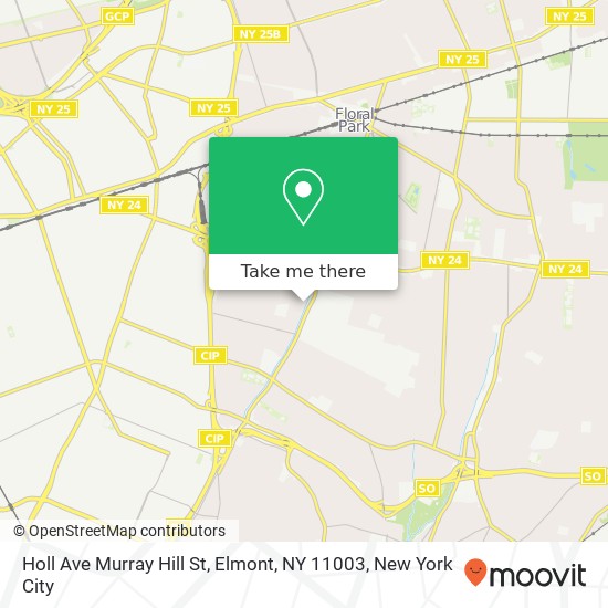 Mapa de Holl Ave Murray Hill St, Elmont, NY 11003