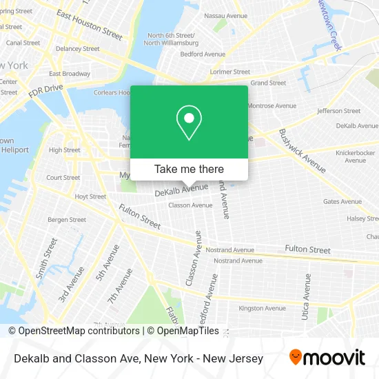 Mapa de Dekalb and Classon Ave