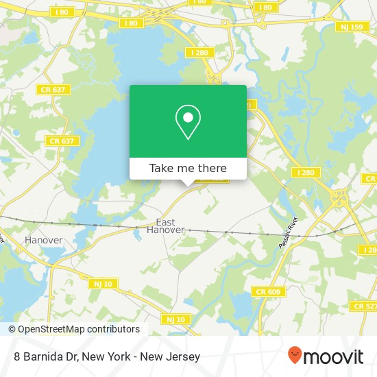 8 Barnida Dr, East Hanover, NJ 07936 map