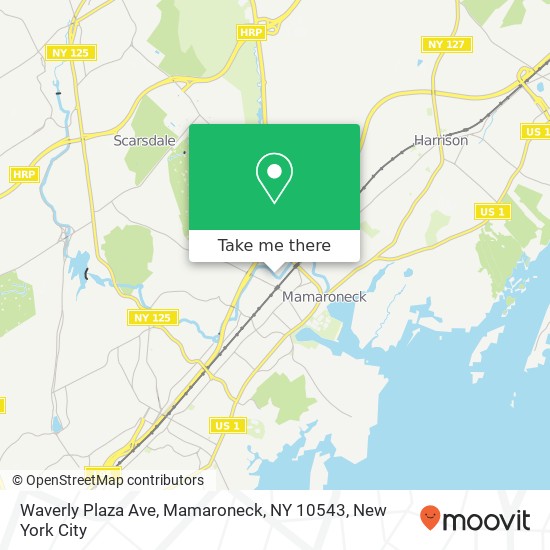 Mapa de Waverly Plaza Ave, Mamaroneck, NY 10543