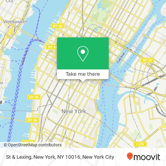 Mapa de St & Lexing, New York, NY 10016