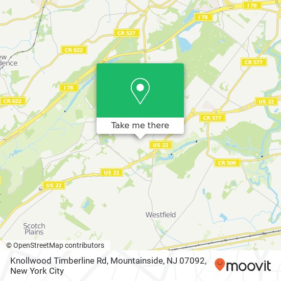 Knollwood Timberline Rd, Mountainside, NJ 07092 map