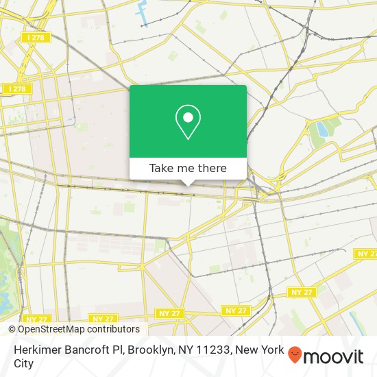 Mapa de Herkimer Bancroft Pl, Brooklyn, NY 11233