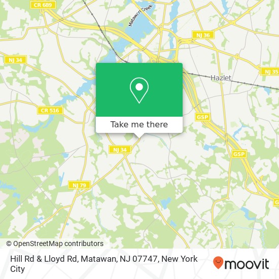 Hill Rd & Lloyd Rd, Matawan, NJ 07747 map