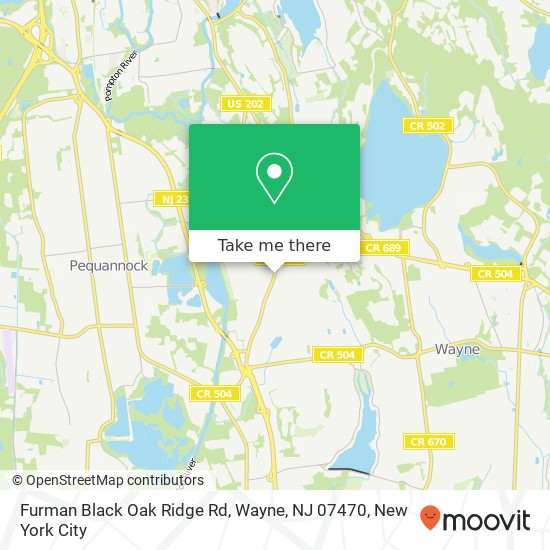 Mapa de Furman Black Oak Ridge Rd, Wayne, NJ 07470