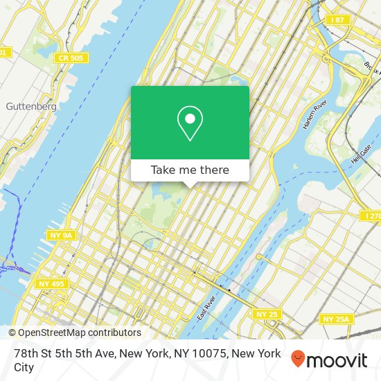 Mapa de 78th St 5th 5th Ave, New York, NY 10075