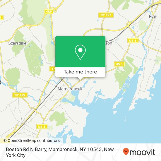 Mapa de Boston Rd N Barry, Mamaroneck, NY 10543