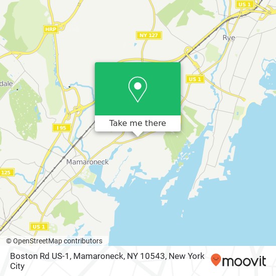 Mapa de Boston Rd US-1, Mamaroneck, NY 10543