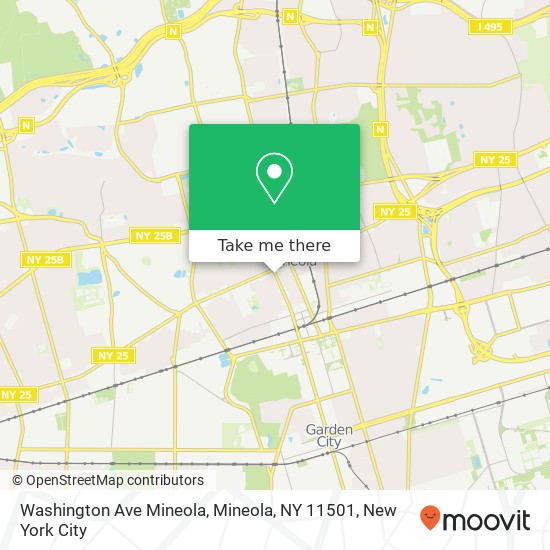 Washington Ave Mineola, Mineola, NY 11501 map