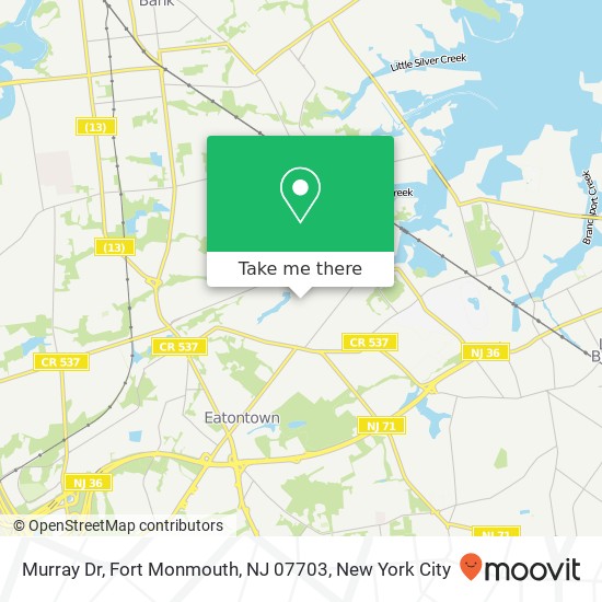 Mapa de Murray Dr, Fort Monmouth, NJ 07703