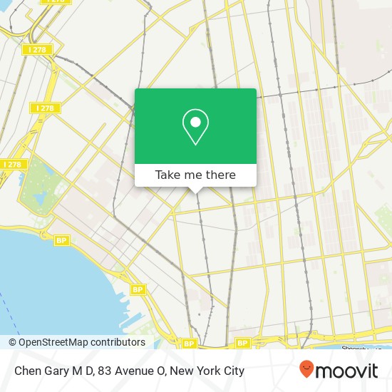 Chen Gary M D, 83 Avenue O map