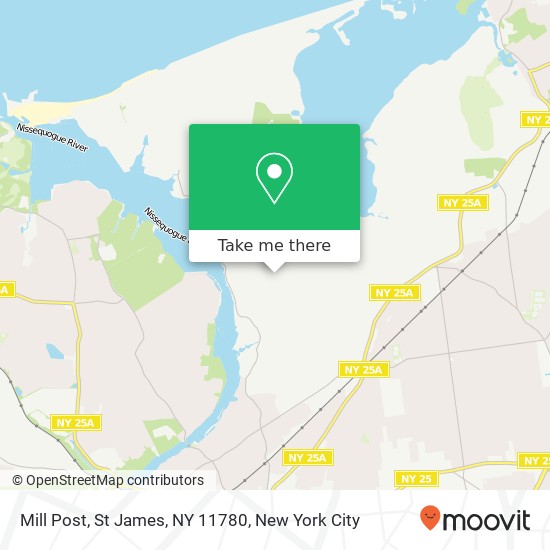 Mapa de Mill Post, St James, NY 11780