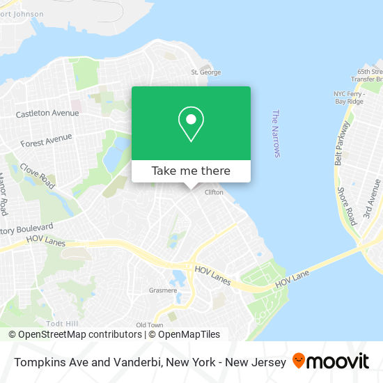 Tompkins Ave and Vanderbi map