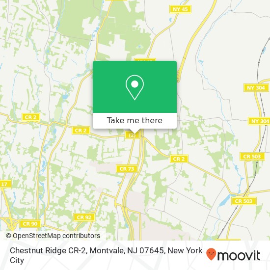 Mapa de Chestnut Ridge CR-2, Montvale, NJ 07645